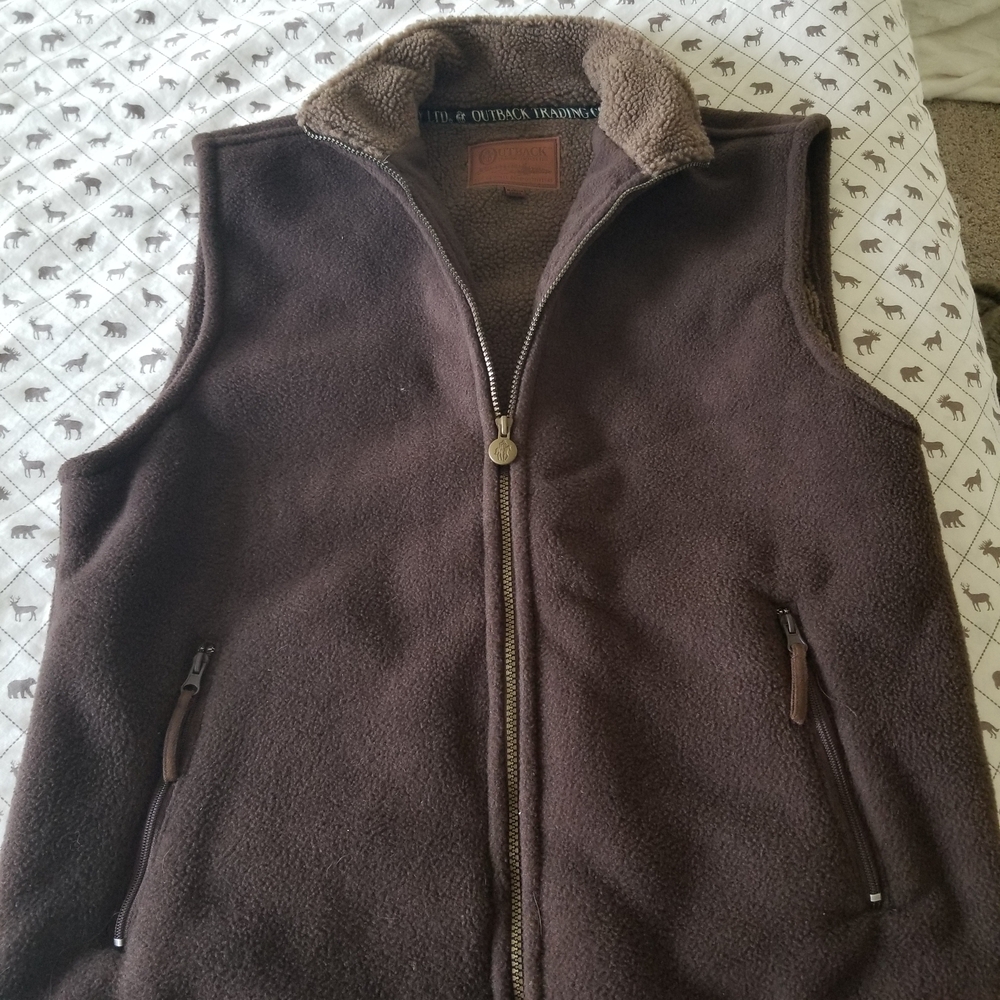 Outback Trading Company Fleece Vest with Fulllength Zipper